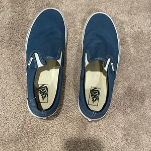 Vans men’s size 11 blue canvas slips ons